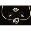 Image 1 : Black Pearl Pendant, Ring & Earrings Set