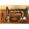 Image 2 : Antique Oak Sewing Machine & Cabinet