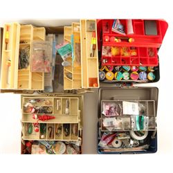 Lot of 4 Tackle Boxes