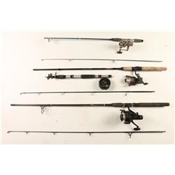 Lot of 4 Fishing Poles w/ Reels