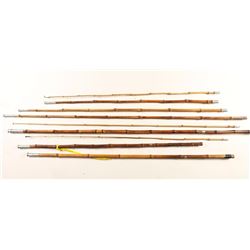 Lot of Bamboo Fishing Poles