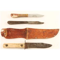 Lot of 3 Rustic Knives