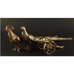 Lot of 2 Brass Pheasants