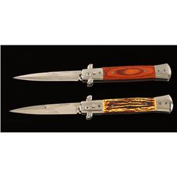 Lot of 2 Push button auto knives
