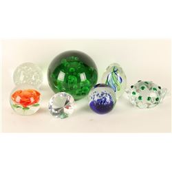 Lot of 7 Glass Paperweights