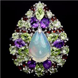 NATURAL OPAL AMETHYST GARNET PERIDOT Ring