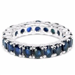GENUINE  BLUE SAPPHIRE ETERNITY BAND