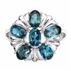 Natural London Blue Topaz Ring