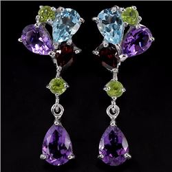 Natural Multi Gemstone EarRing