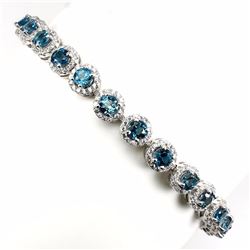 Natural London Blue Topaz 74 Carats Bracelet