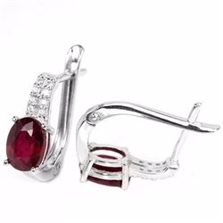 Genuine Pigeon Blood Ruby Earrings