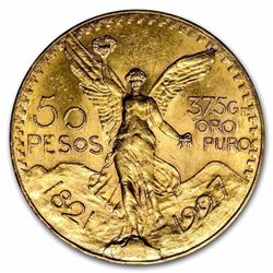 1927 Mexico Gold 50 Pesos BU 1.2057 oz. of Gold