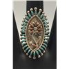 Image 1 : Vintage Zuni Turquoise And Coral Ring
