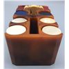 Image 2 : Vintage Bakelite Poker Chip Caddy and Chips
