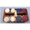 Image 3 : Vintage Bakelite Poker Chip Caddy and Chips