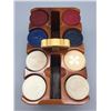 Image 4 : Vintage Bakelite Poker Chip Caddy and Chips