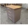 Image 2 : Wood Top 4 Drawer Storage Cabinet, Overall: 48" x 30" x 46"
