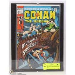 15 CENT CONAN THE BARBARIAN #6 FRAMED.