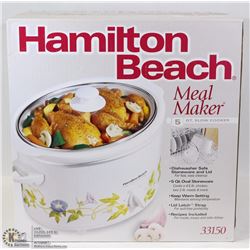 NEW HAMILTON BEACH 5QT MEAL MAKER SLOW