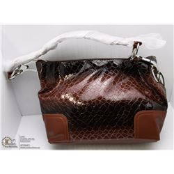 NEW RED SNAKESKIN PURSE WITH REMOVABLE