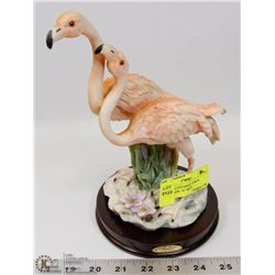 FLAMINGO FIGURINE, FUBG'S COLLECTION, 10” HIGH
