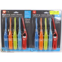LOT OF 2-FIVE PACKS OF TERRA GEAR LIGHTERS