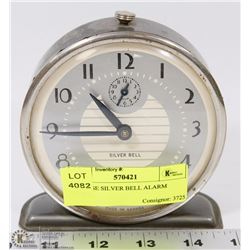 VINTAGE SILVER BELL ALARM CLOCK