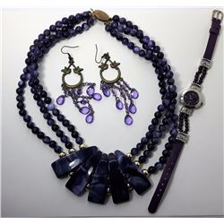 #17 - PURPLE  SUITE OF JEWELRY