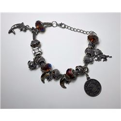 #15 - SILVER TONE PANDORA STYLE BRACELET