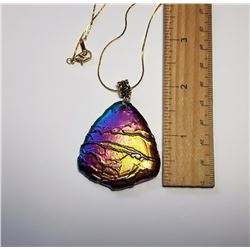 #23 - RAINBOW TITANIUM DRUZY QUARTZ PENDANT