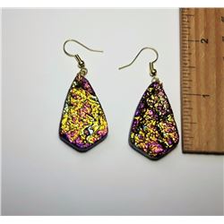 #24 - RAINBOW TITANIUM DRUZY QUARTZ EARRINGS