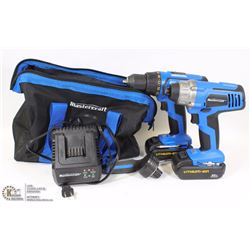 MASTERCRAFT 20V LITHIUM-ION DRILL, AND