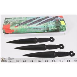 SET OF 3 7.5" STAINLESS STEEL THROWING KNIVES