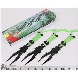 SET OF 3 7.5" STAINLESS STEEL THROWING KNIVES