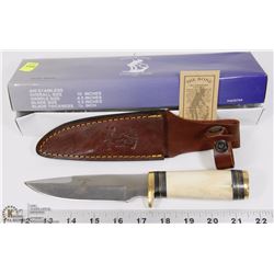 NEW 10" BONE HANDLE HUNTING KNIFE W/ SHEATH