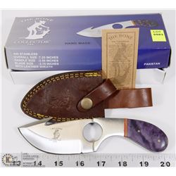 NEW 7.25" BONE HANDLE SKINNER KNIFE W/ SHEATH