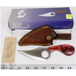 NEW 7" BONE HANDLE HUNTING KNIFE W/ SHEATH