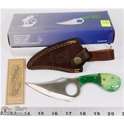 NEW 7" BONE HANDLE HUNTING KNIFE W/ SHEATH