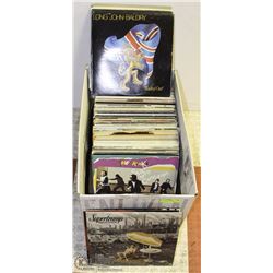 BOX OF 96 ROCK RECORDS