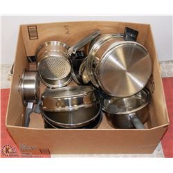 LARGE BOX WITH MATCHING POT AND PAN SET