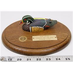 DUCKS UNLIMITED CULBERTSON'S HAND PAINTED DUCK ON