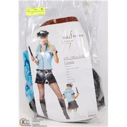 6PC OFFICER COSTUME SIZE LARGE INCL. ZIPPER
