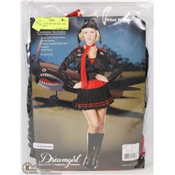 PILOT PIN UP COSTUME SIZE LARGE INCL DRESS