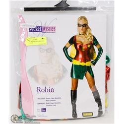 ROBIN COSTUME SIZE LARGE INCL. DRESS, CAPE,