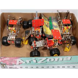 FLAT OF 4 STANLEY EXCAVATORS (CONSTRUCT AND PLAY)