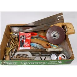 ESTATE TOOL LOT - INCLUDES FILES, SAWS, BLADES,