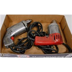 PAIR OF MILWAUKEE DRILLS, 1 HOLD SHOOTER & 1/2"