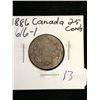Image 1 : 1886 6/6 CANADA 25 CENTS!