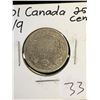 Image 1 : 1901 (9/9) CANADA 25 CENTS!