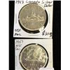 Image 1 : 1953 CANADA SILVR DOLLAR LOT! NSF-SWL AND FWL